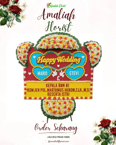Papan Bunga Pernikahan Curah Tatal